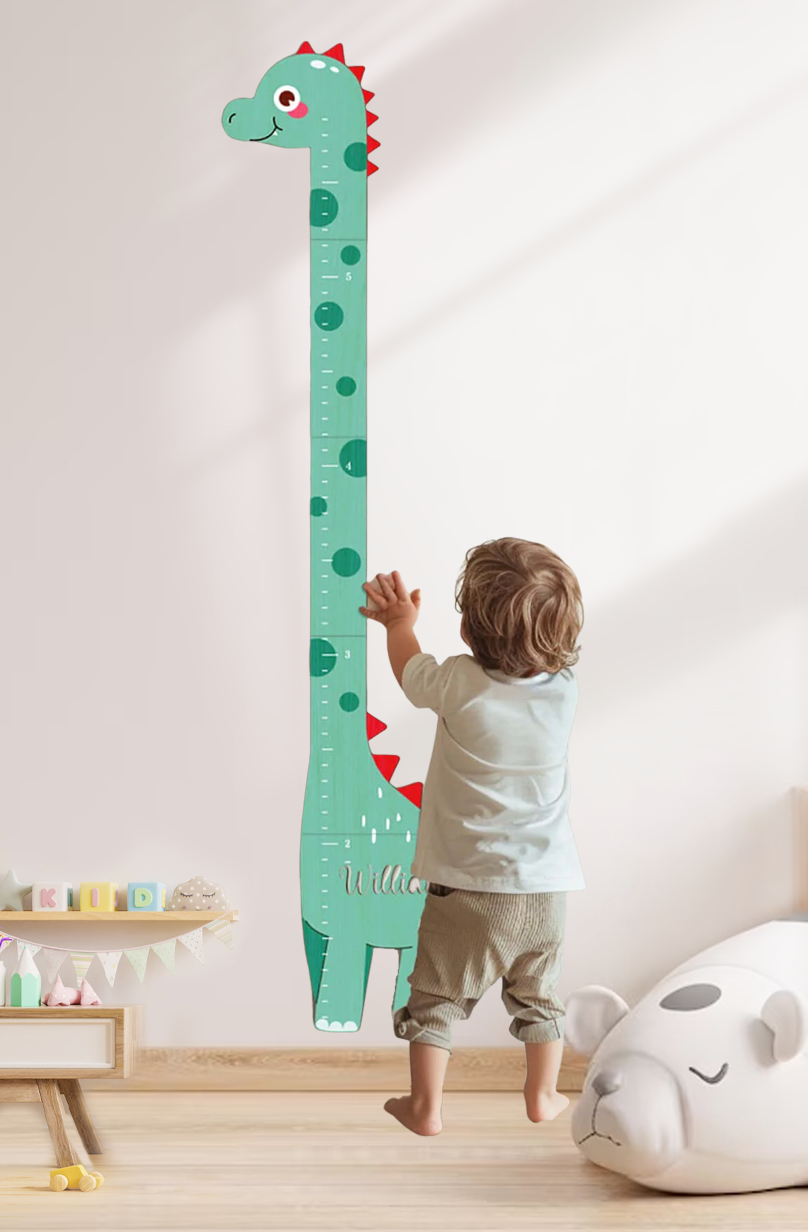Personalized Wooden Dinosaur Growth Chart Ruler