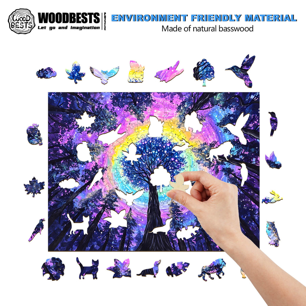 Colorful Gradient Wooden Jigsaw Puzzle