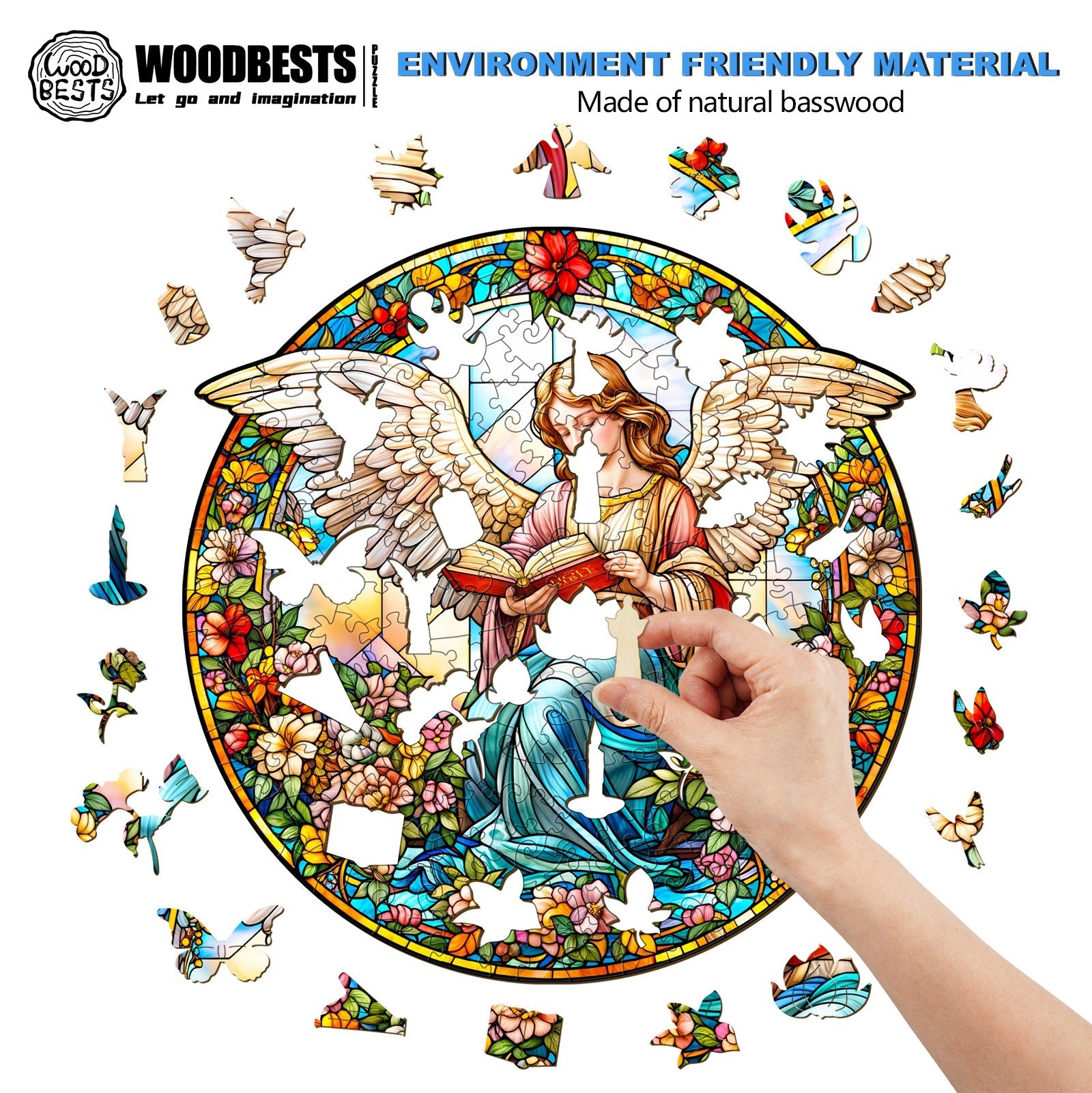Angelic Garden Wooden Jigsaw Puzzle