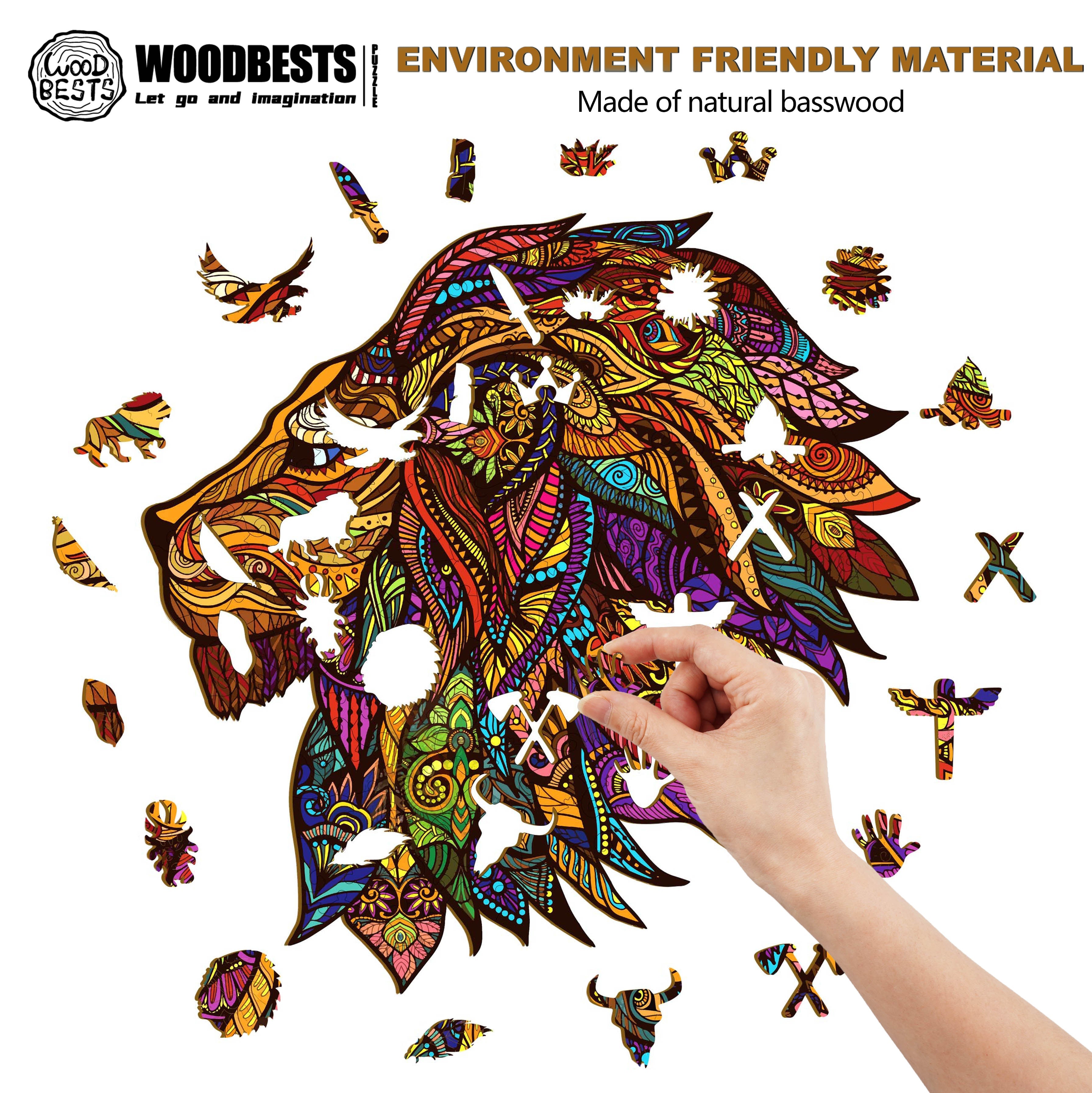 The Jungle King Wooden Jigsaw Puzzle