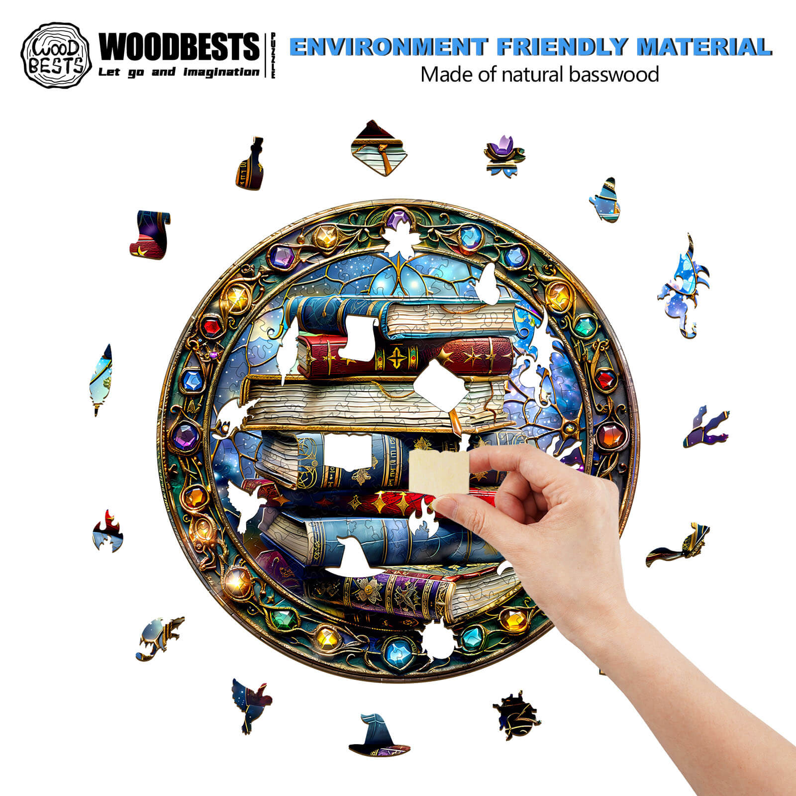 Magic tome-2 Wooden Jigsaw Puzzle