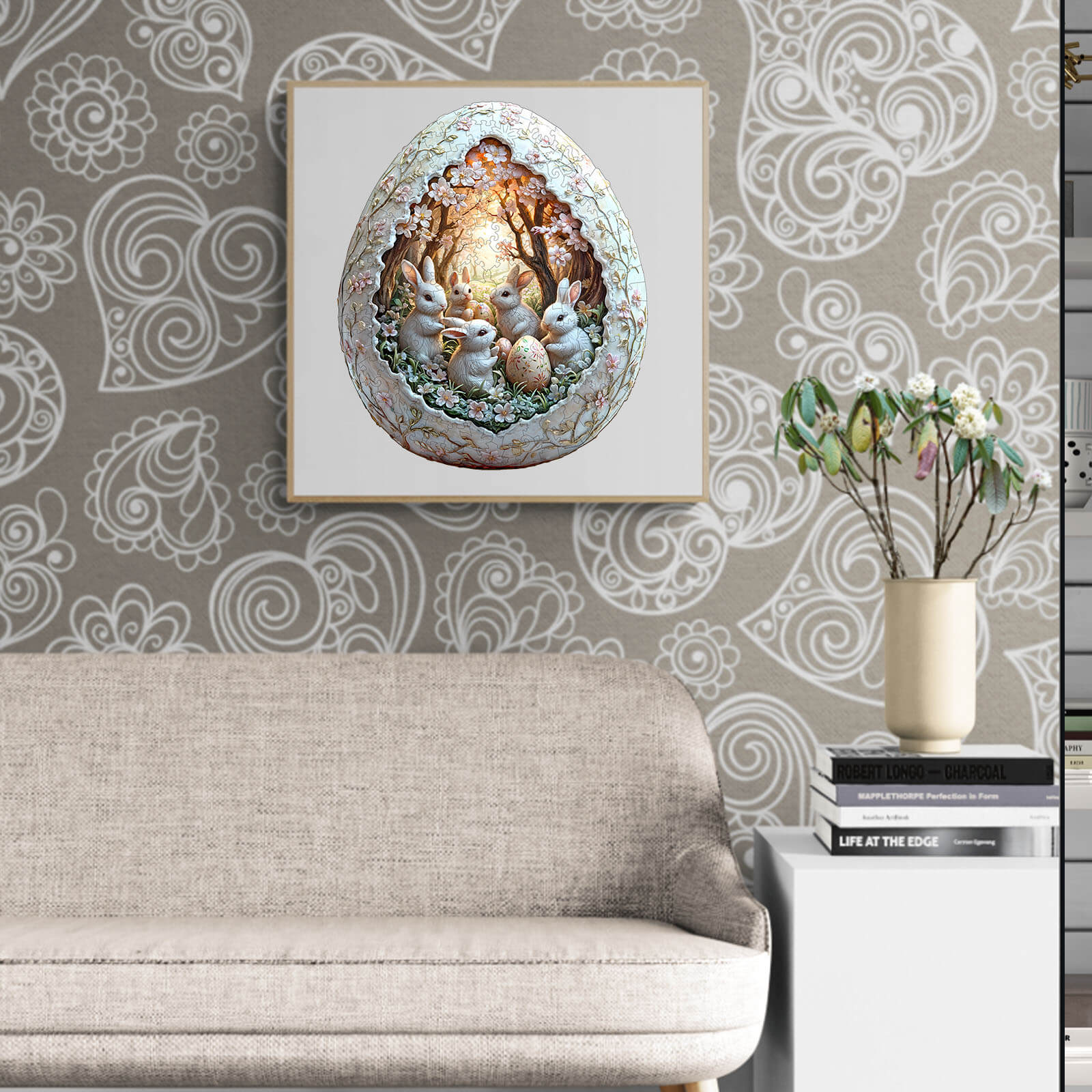 3D Eggshell world Easter-2  Wooden Jigsaw Puzzle