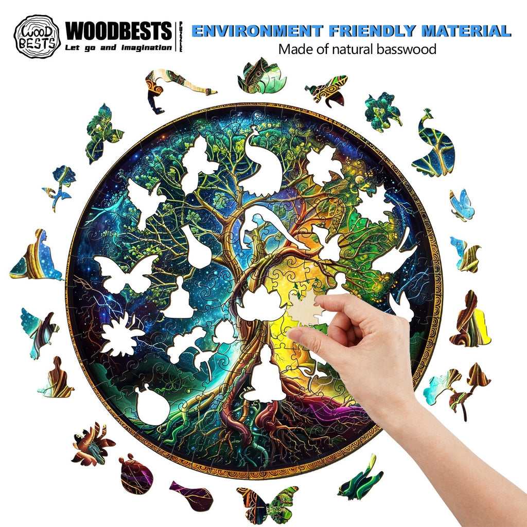 Aurora Tree of Life-3 Wooden Jigsaw Puzzle