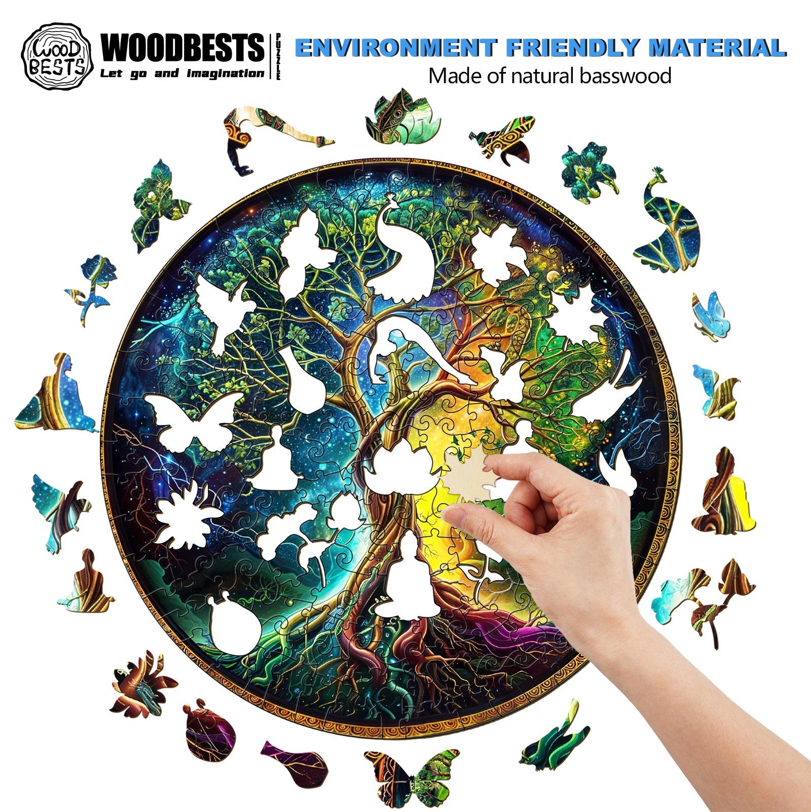 Aurora Tree of Life-3 Wooden Jigsaw Puzzle