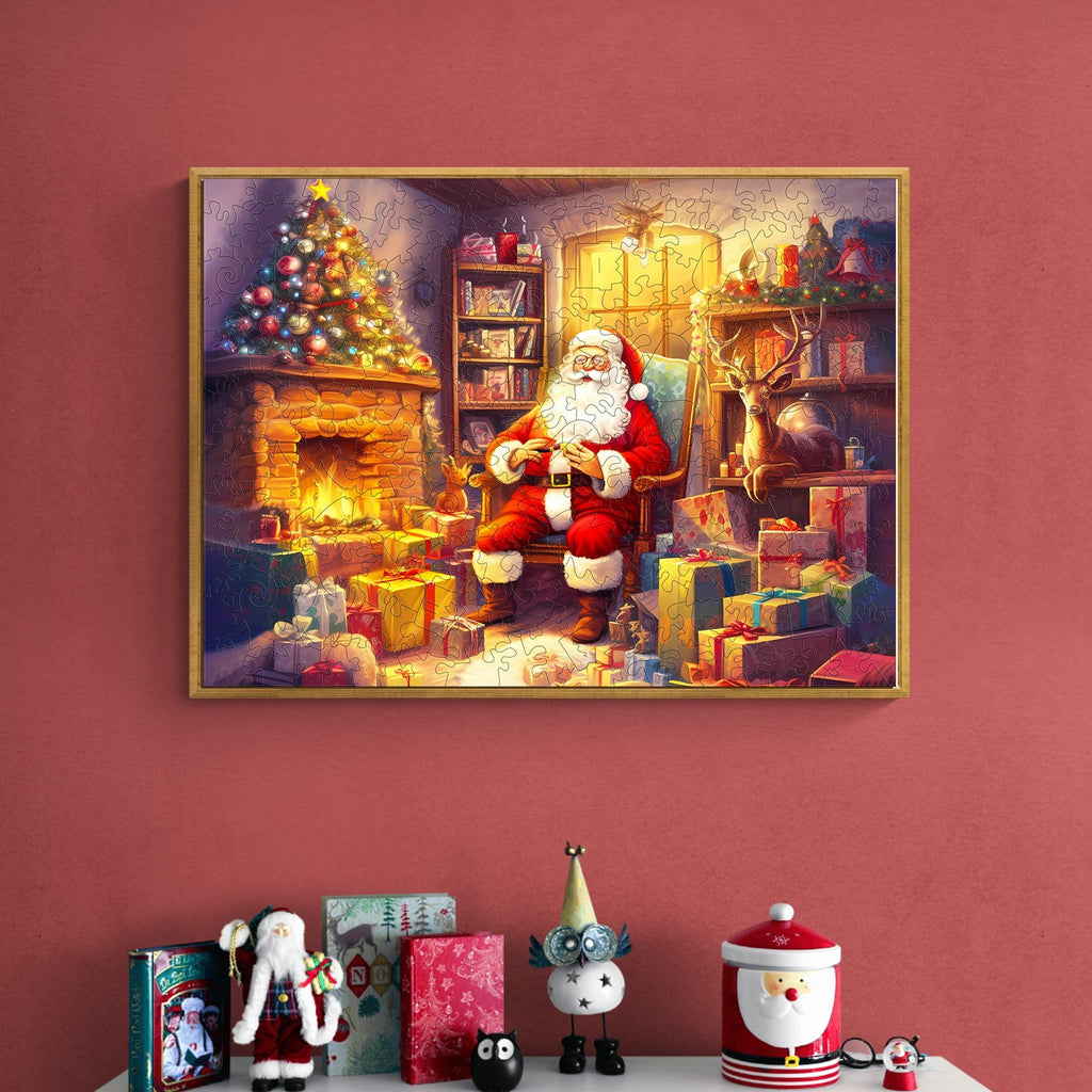 Jolly Santa Claus Wooden Jigsaw Puzzle