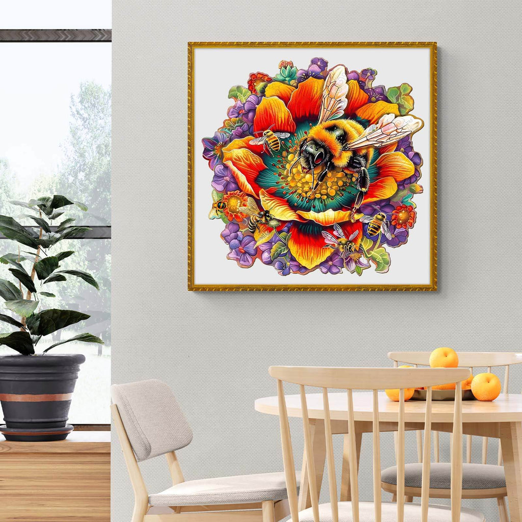 Bee and the Flower Wooden Jigsaw Puzzle