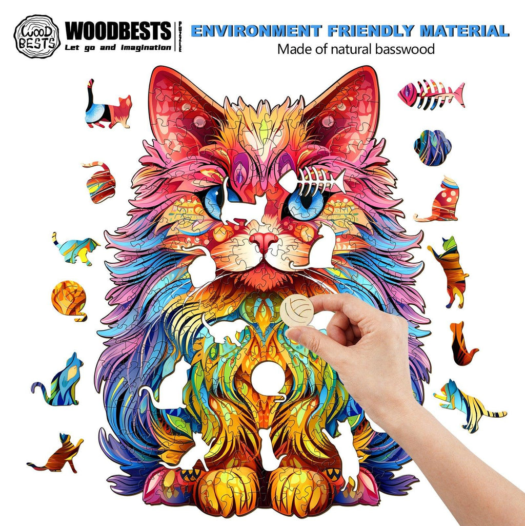 Persian Cat-3 Wooden Jigsaw Puzzle