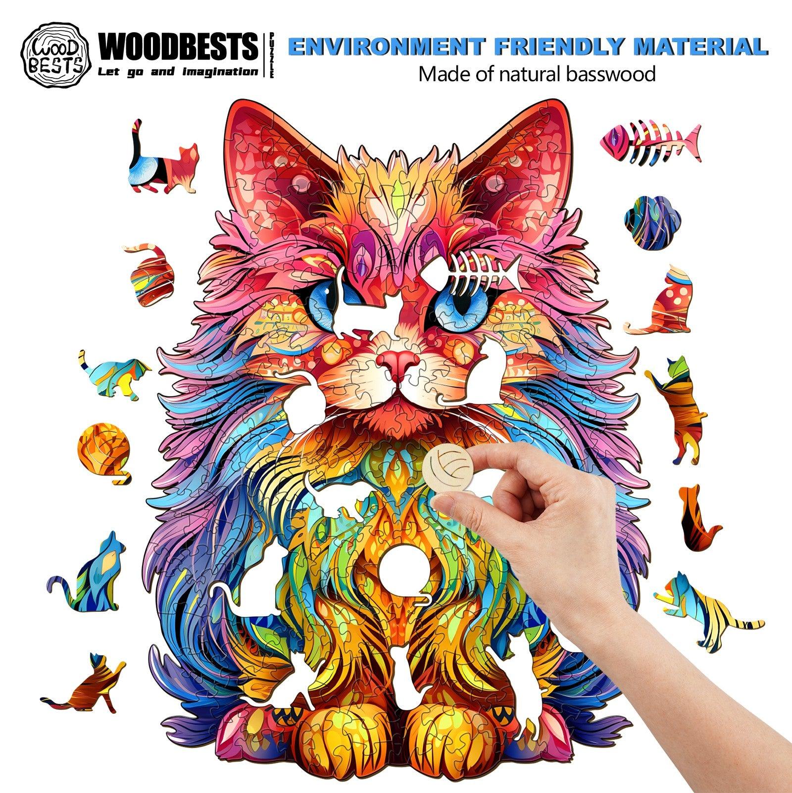 Persian Cat-3 Wooden Jigsaw Puzzle