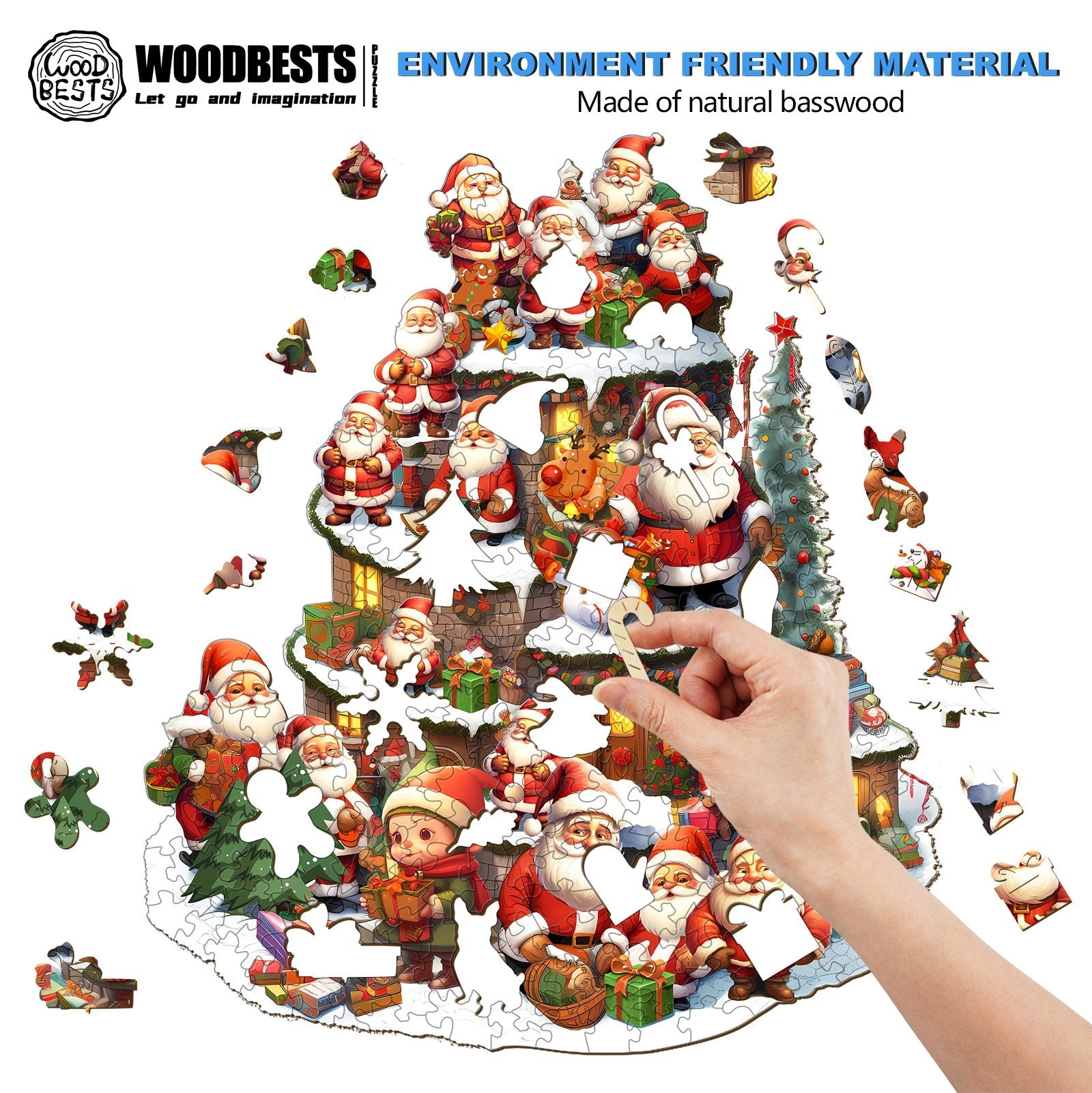 Santa Gift Wooden Jigsaw Puzzle