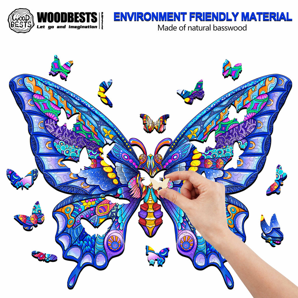 Charming Butterfly Wooden Jigsaw Puzzle