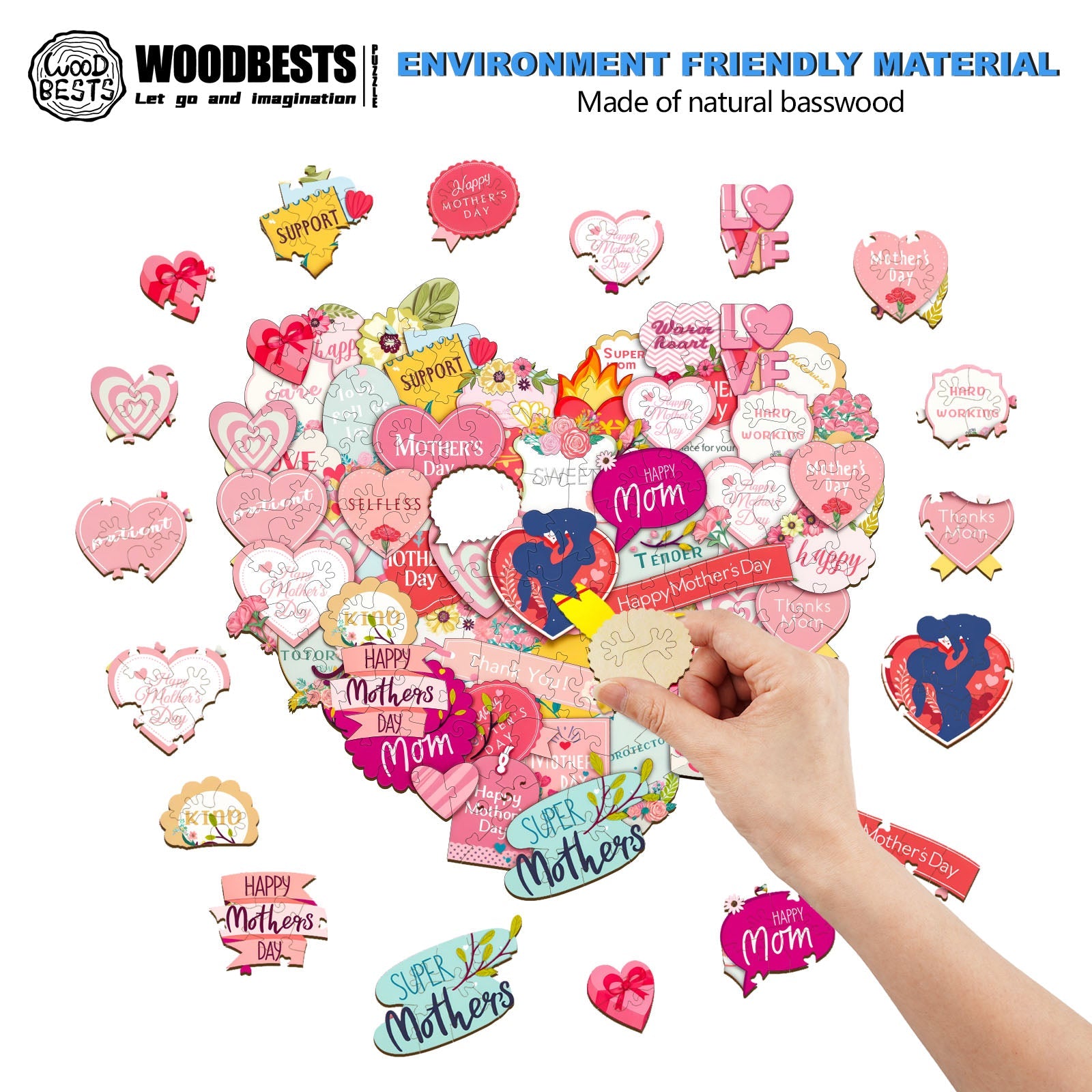 Letter to Mom Wooden Jigsaw Puzzle