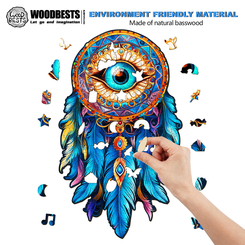 Eye Dream Catcher Wooden Jigsaw Puzzle