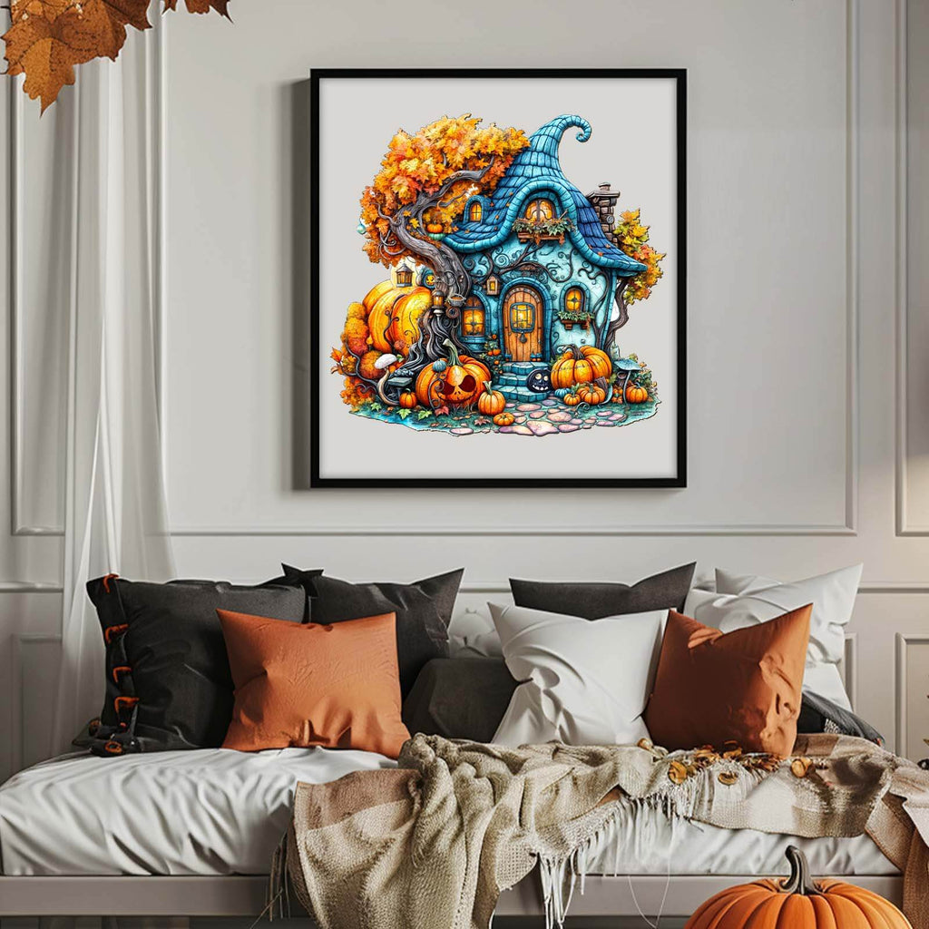 Pumpkin House-1 Wooden Jigsaw Puzzle