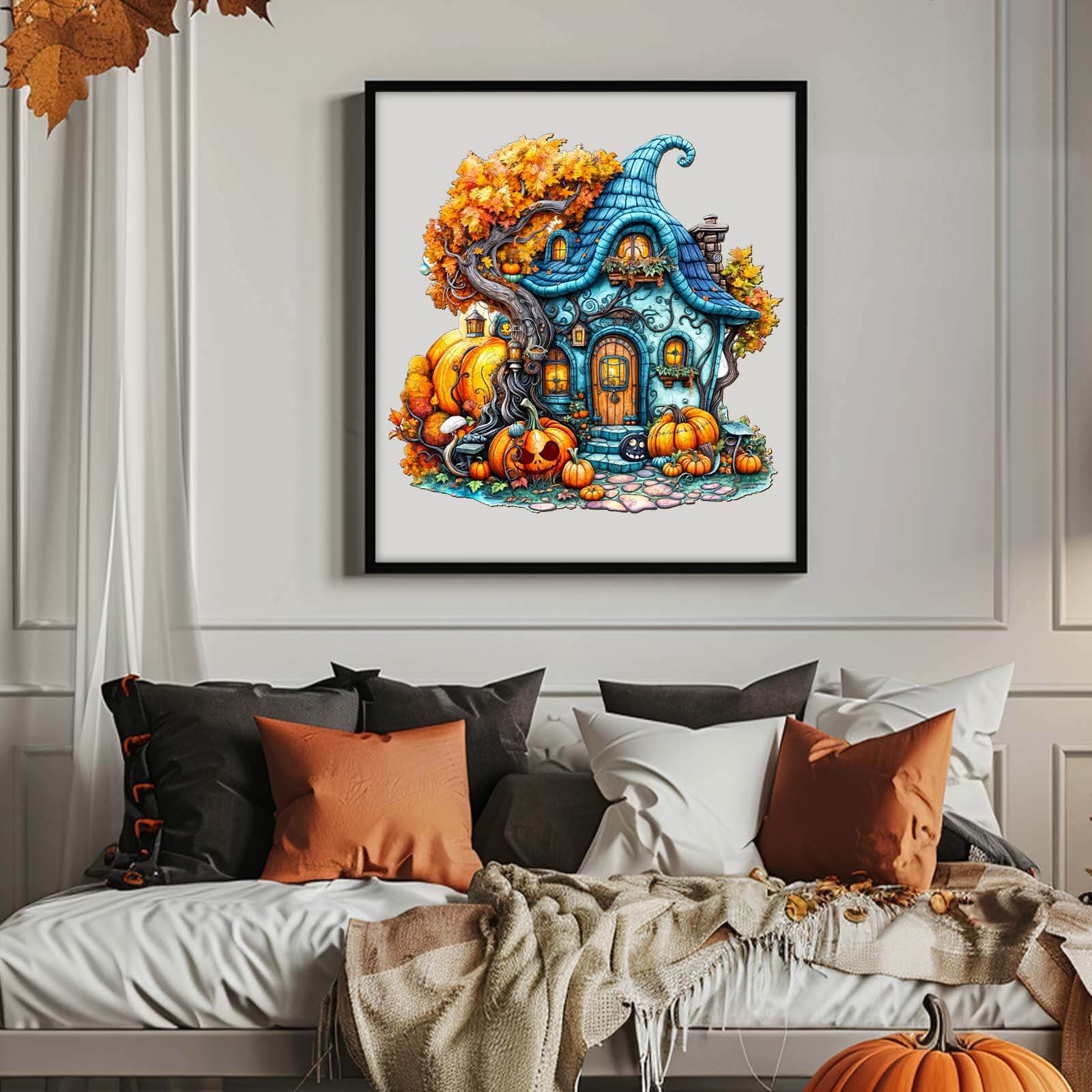 Pumpkin House-1 Wooden Jigsaw Puzzle