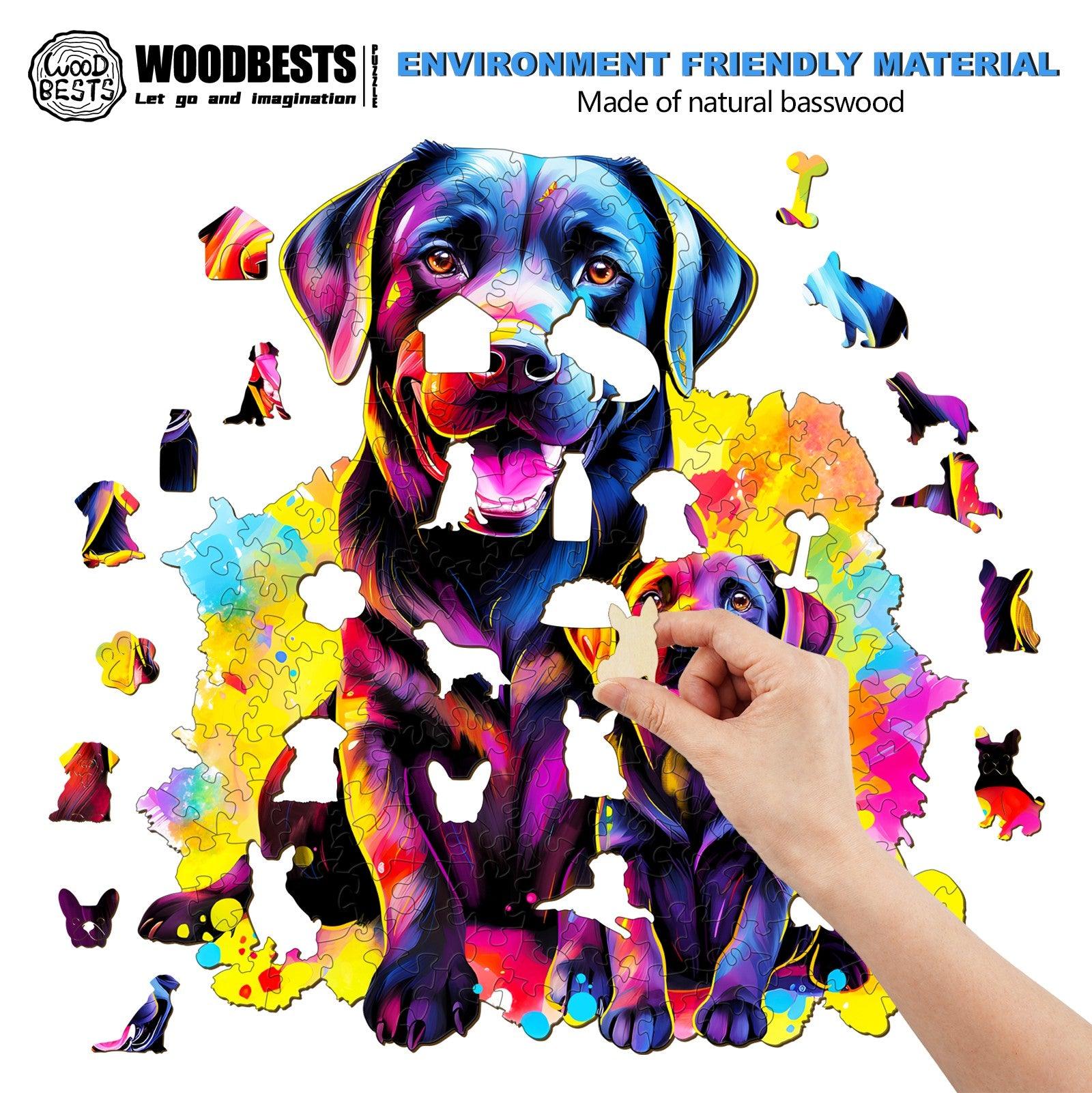 Labrador Family Wooden Jigsaw Puzzle