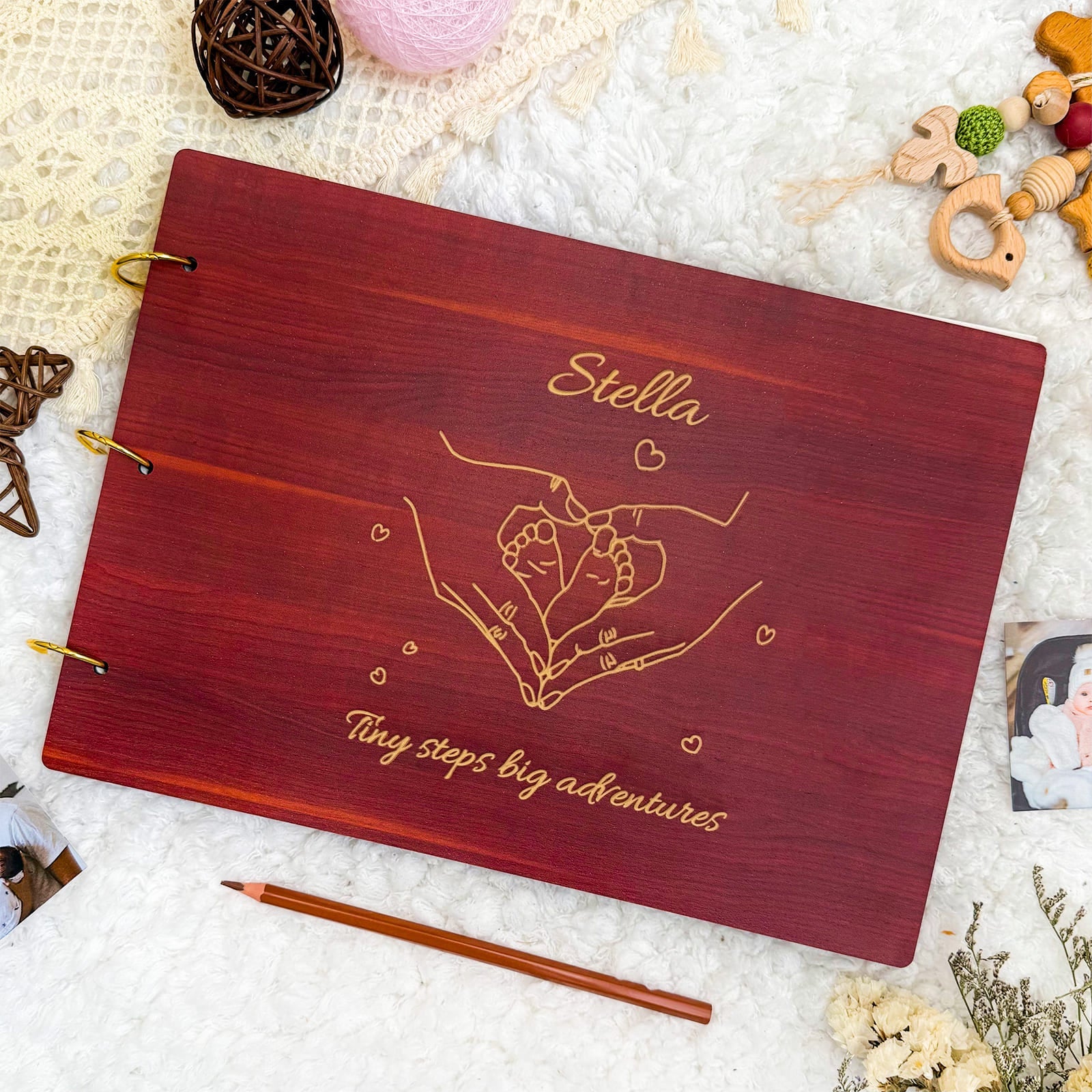 Personalized Baby Photo Album - Baby Keepsake Album