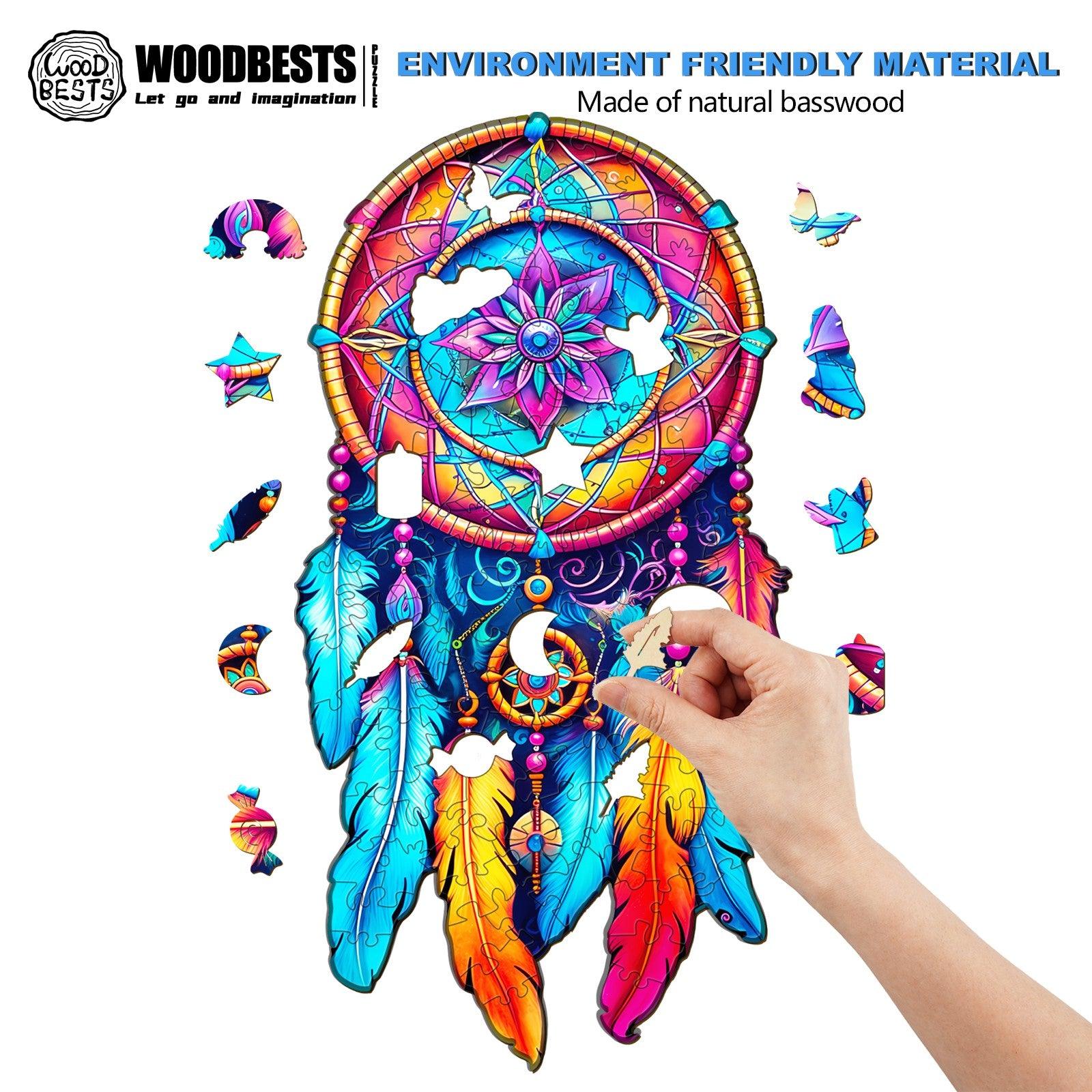 Mandala Dream Catcher Wooden Jigsaw Puzzle