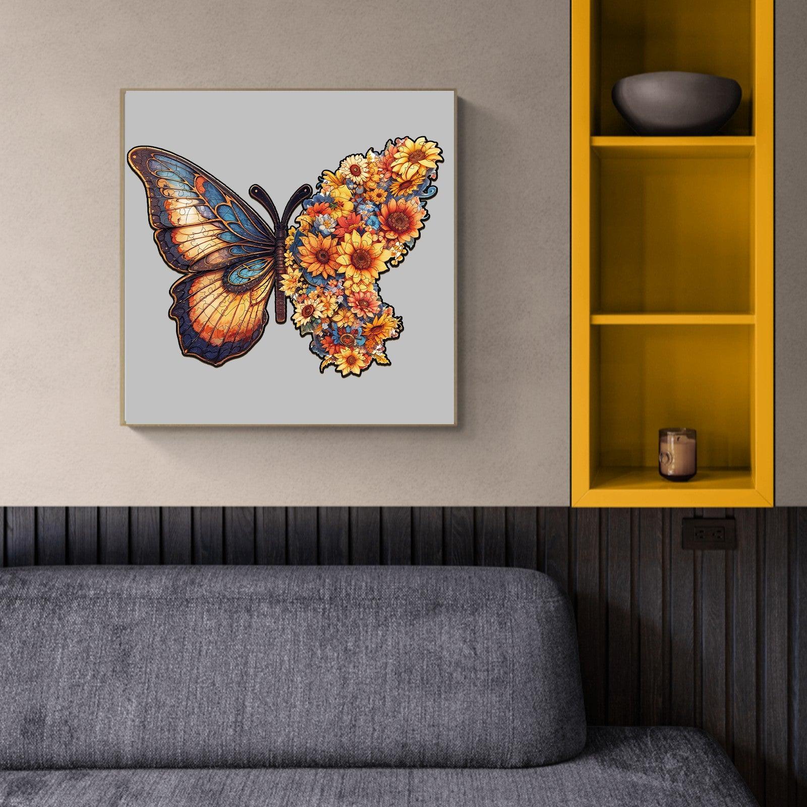 Butterfly Flower Wooden Jigsaw Puzzle