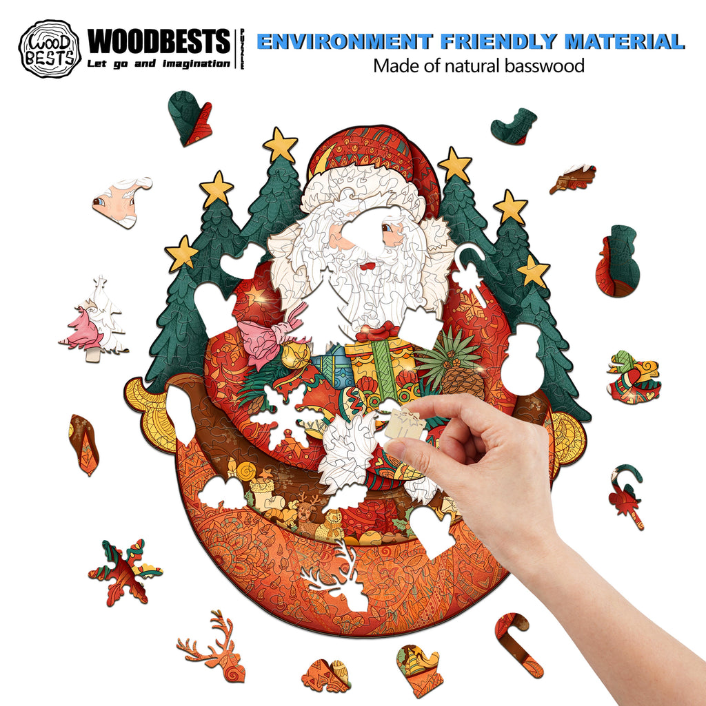 Warm Christmas Wooden Jigsaw Puzzle