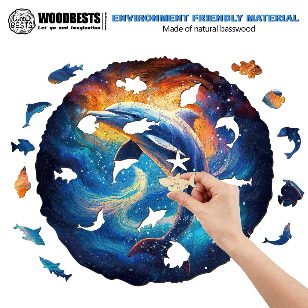 Dream Dolphin Wooden Jigsaw Puzzle