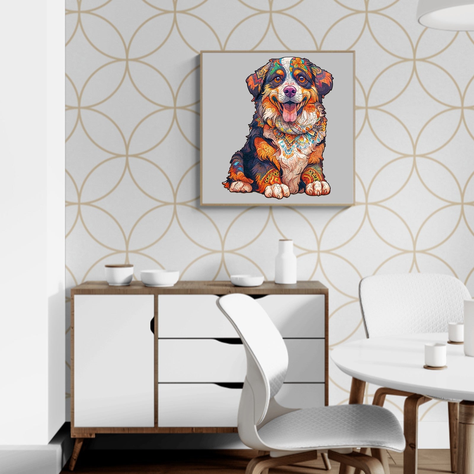 Bernese Mountain Dog Wooden Jigsaw Puzzle