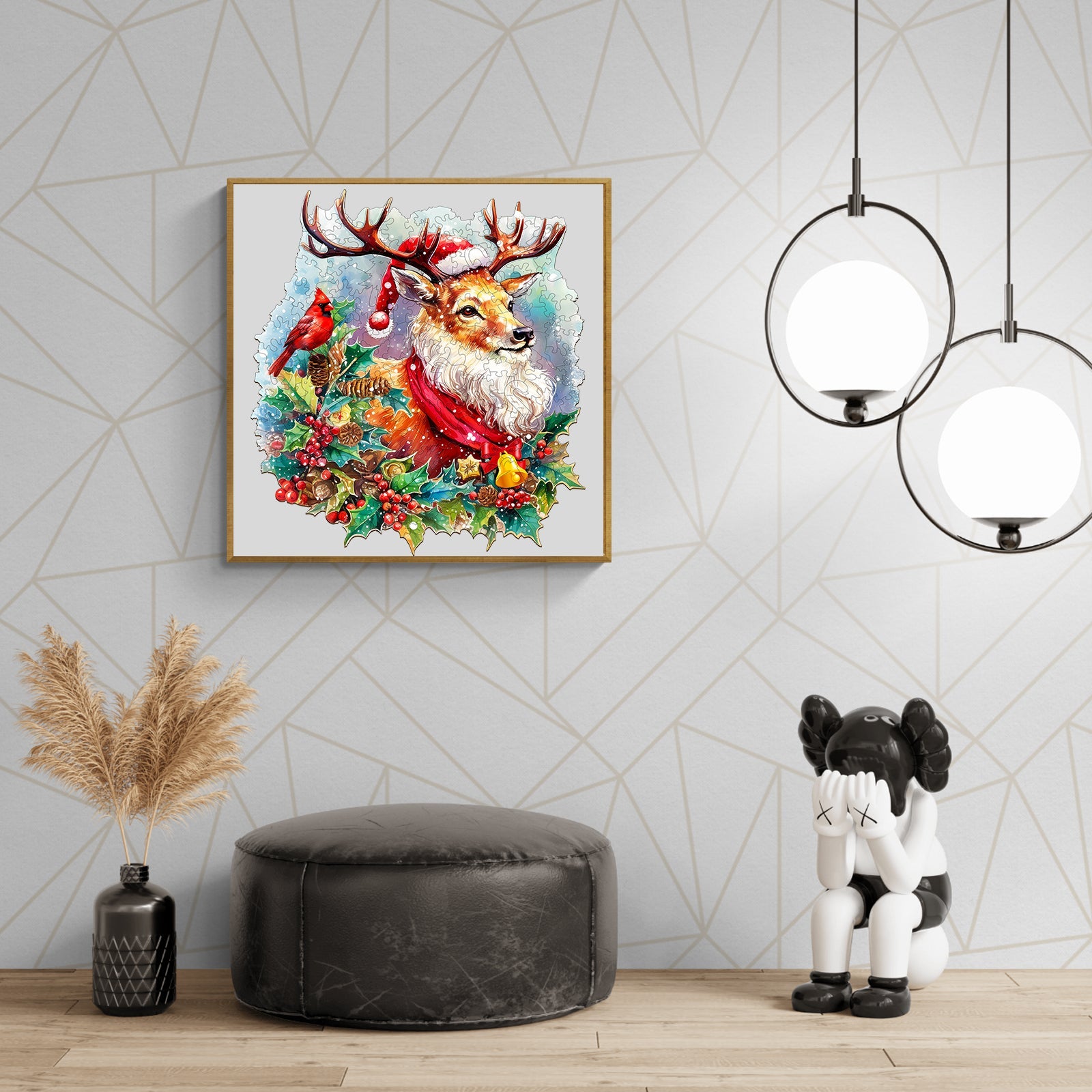 Sparkle Reindeer Wooden Jigsaw Puzzle