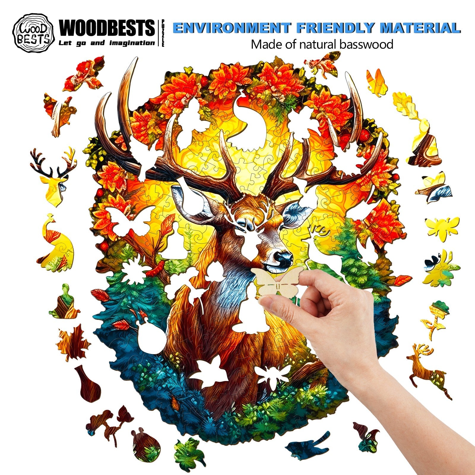 Deer Of Life-2 Wooden Jigsaw Puzzle