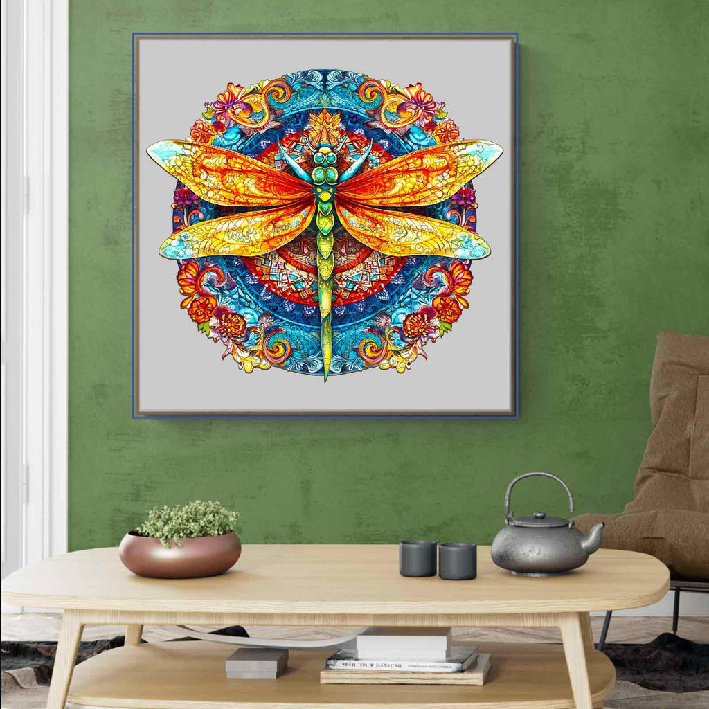 Mandala Dragonfly 1 Wooden Jigsaw Puzzle