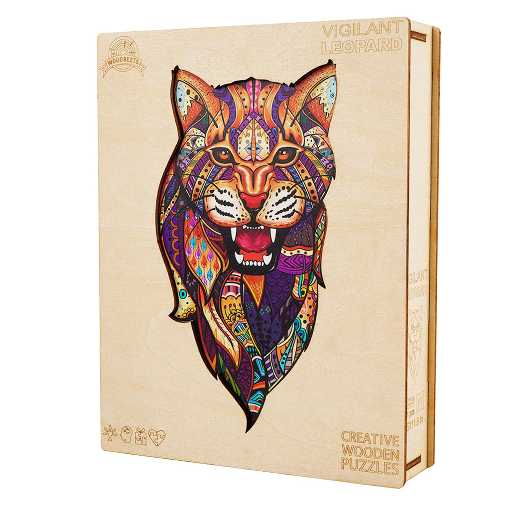 Vigilant Leopard Wooden Jigsaw Puzzle