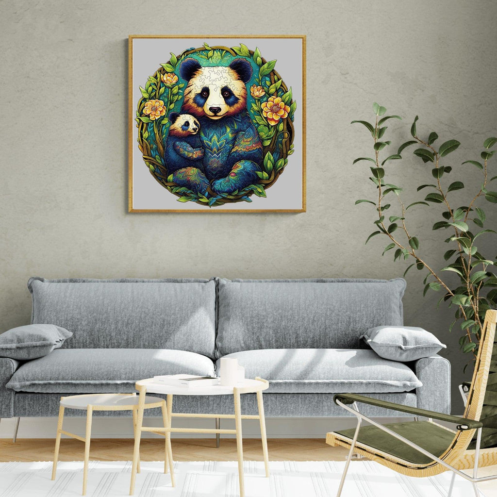 Panda Family 2 Wooden Jigsaw Puzzle