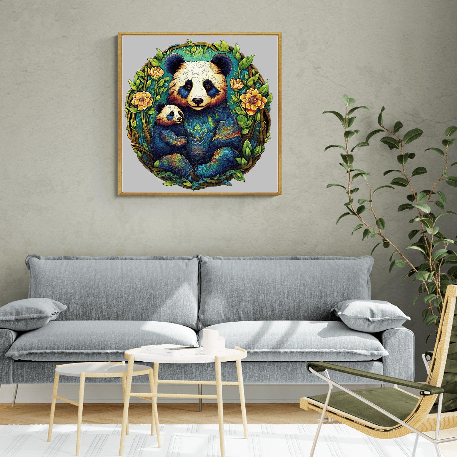 Panda Family 2 Wooden Jigsaw Puzzle