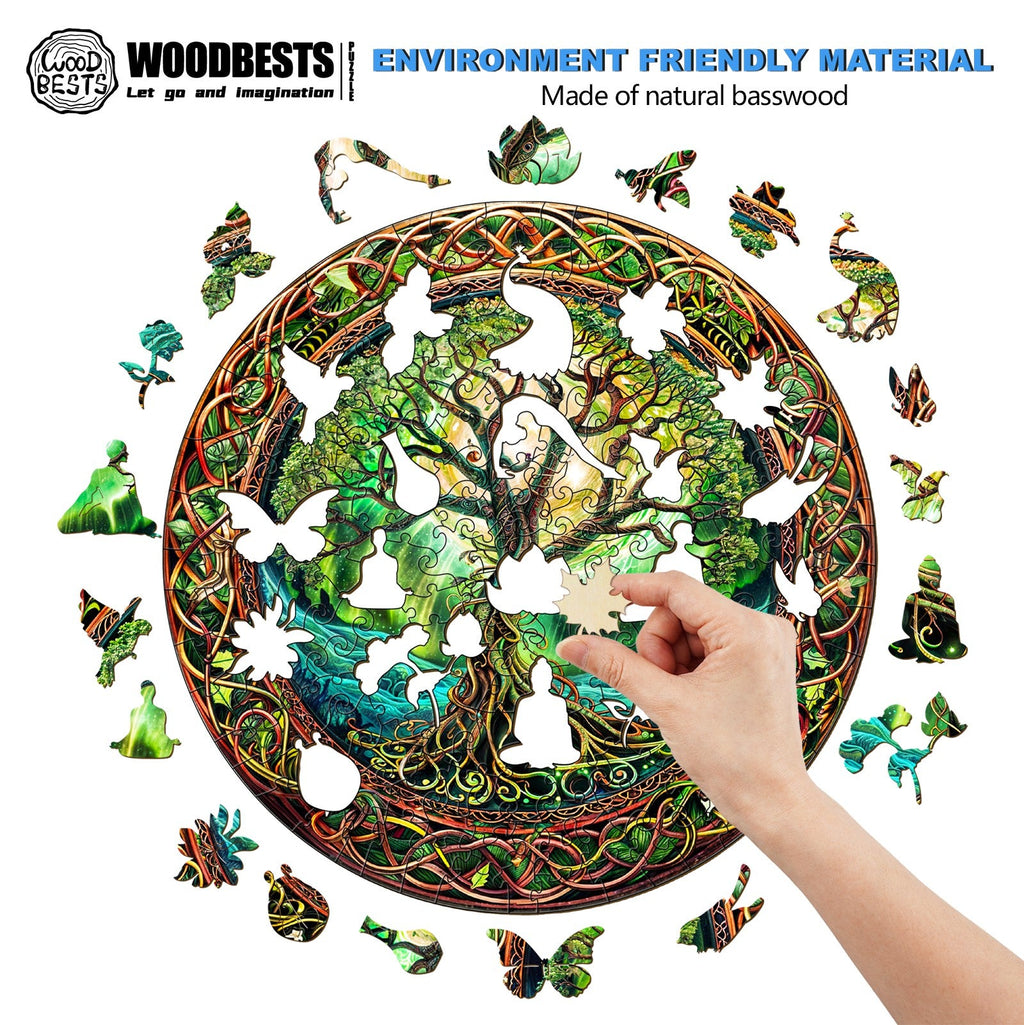 Aurora Tree of Life-2 Wooden Jigsaw Puzzle