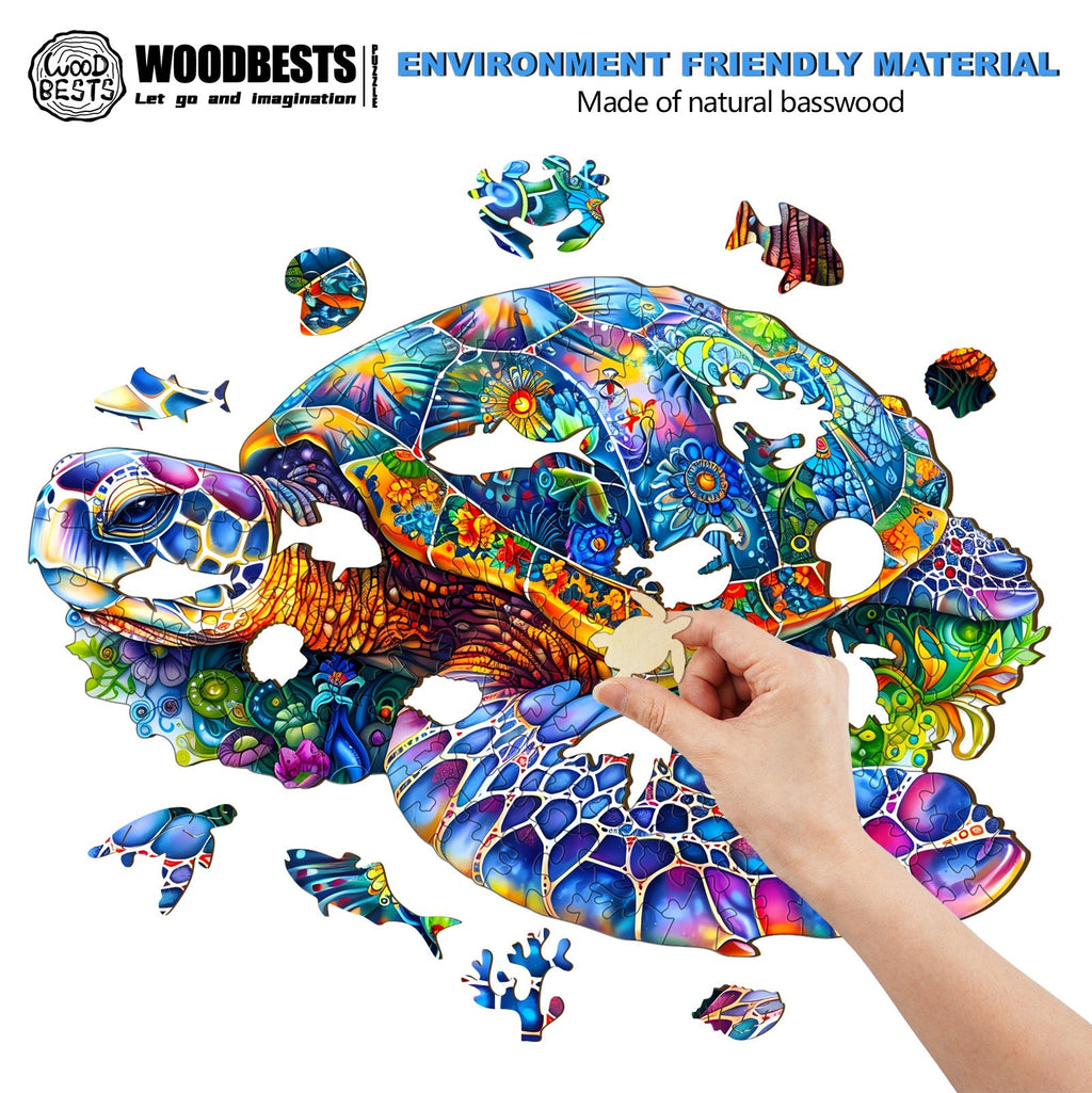 Fantasy Turtle Wooden Jigsaw Puzzle