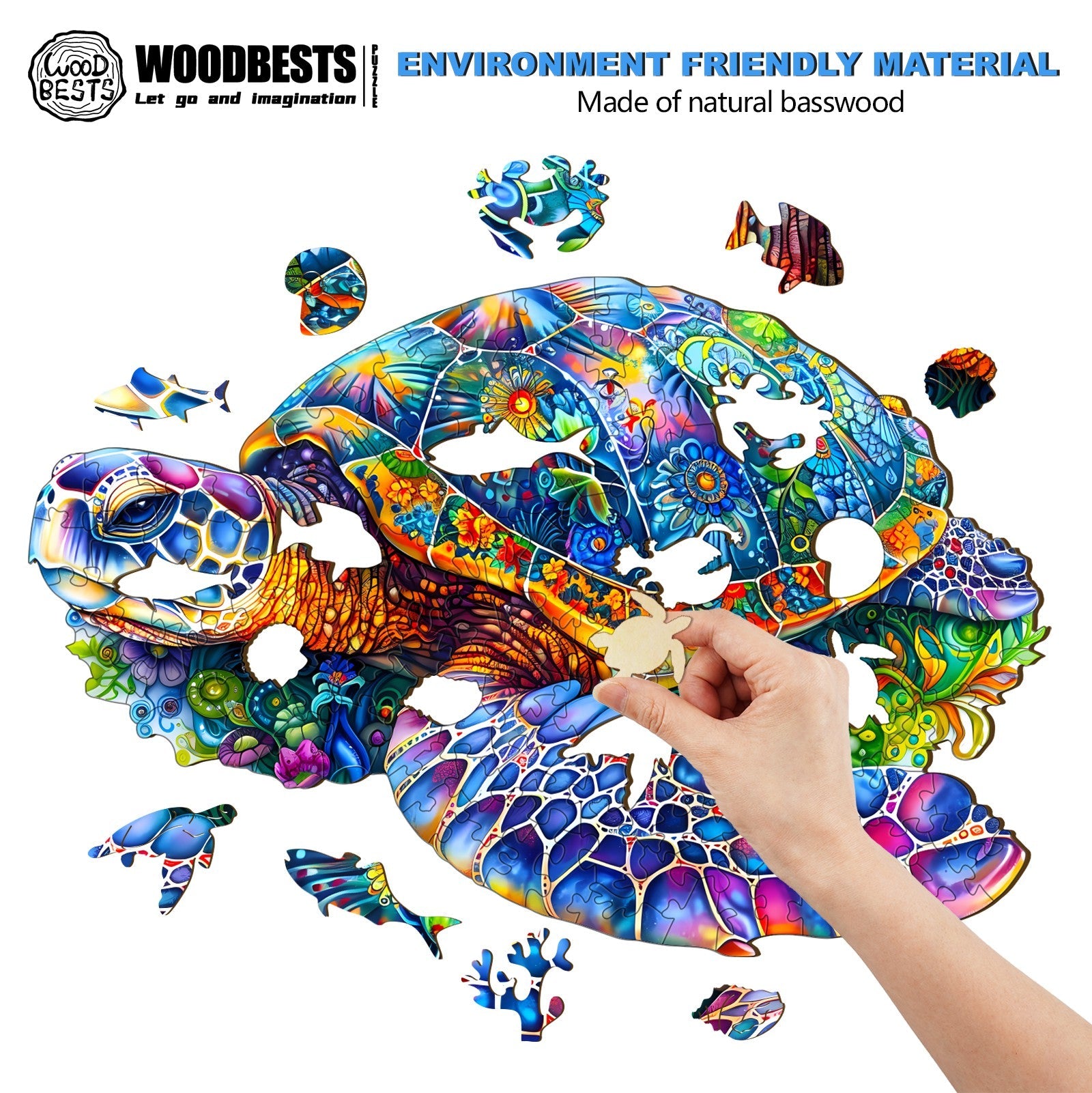 Fantasy Turtle Wooden Jigsaw Puzzle