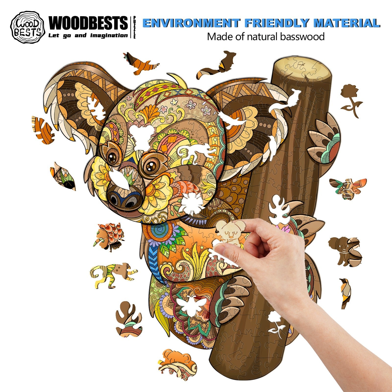 Cute Koala Wooden Jigsaw Puzzle