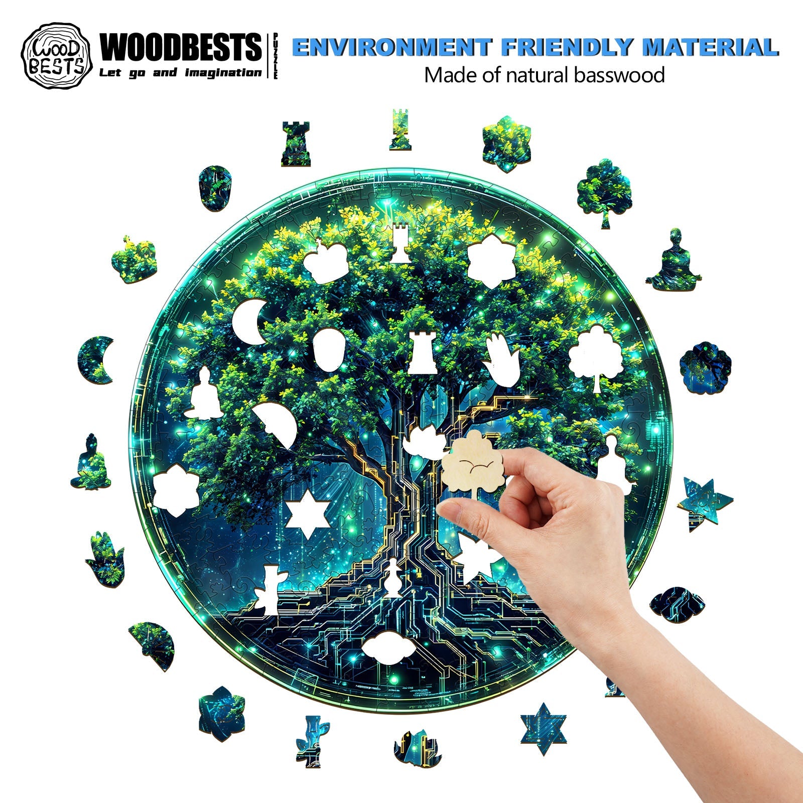 Mechanical tree of life Wooden Jigsaw Puzzle