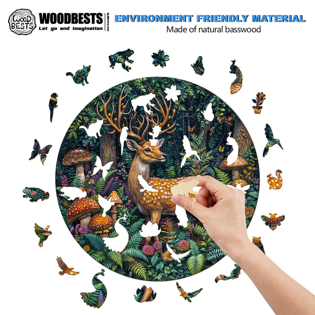 SEEK AND FIND FROGS Wooden Jigsaw Puzzle