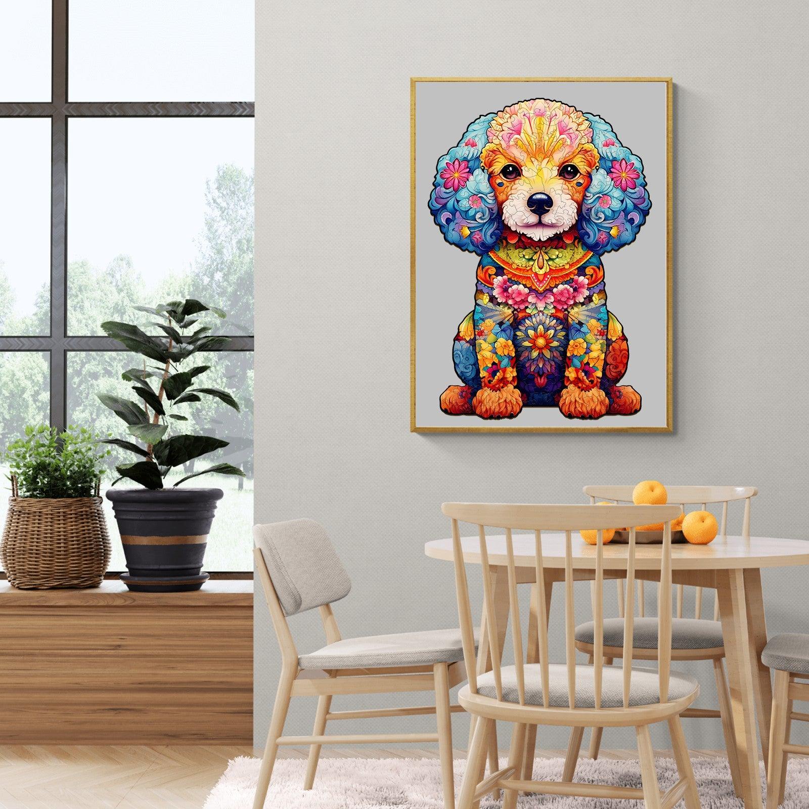 Cute Poodle Wooden Jigsaw Puzzle