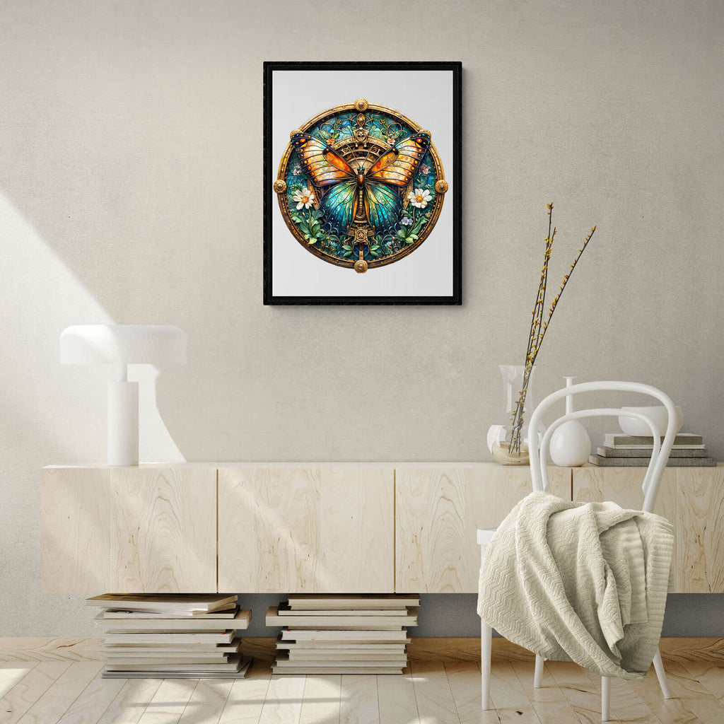 Vintage Butterfly Wooden Jigsaw Puzzle