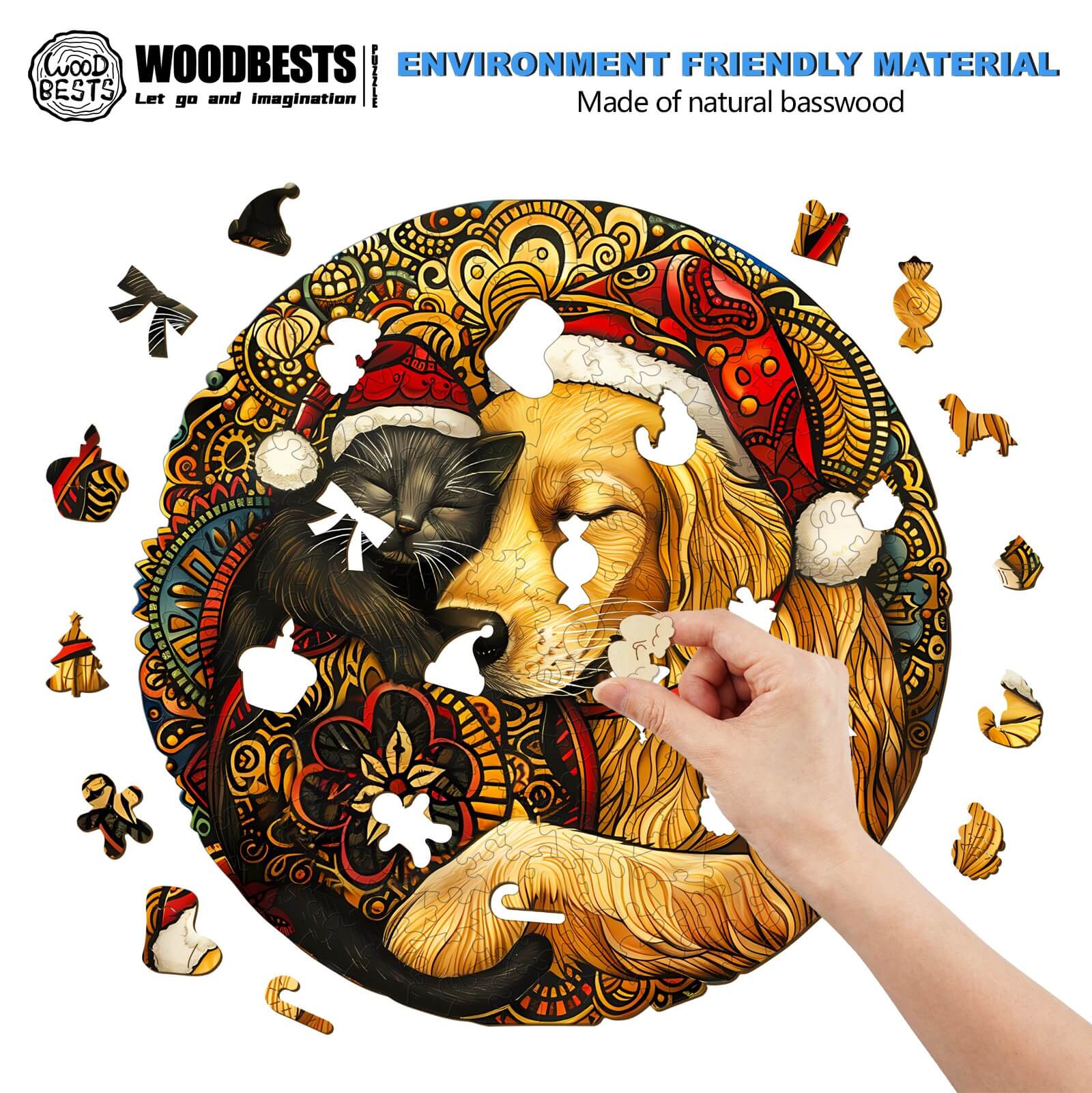 Warm Christmas Wooden Jigsaw Puzzle
