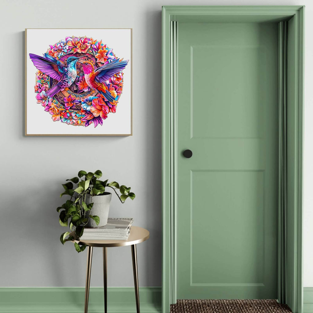 Flower Hummingbird Wooden Jigsaw Puzzle
