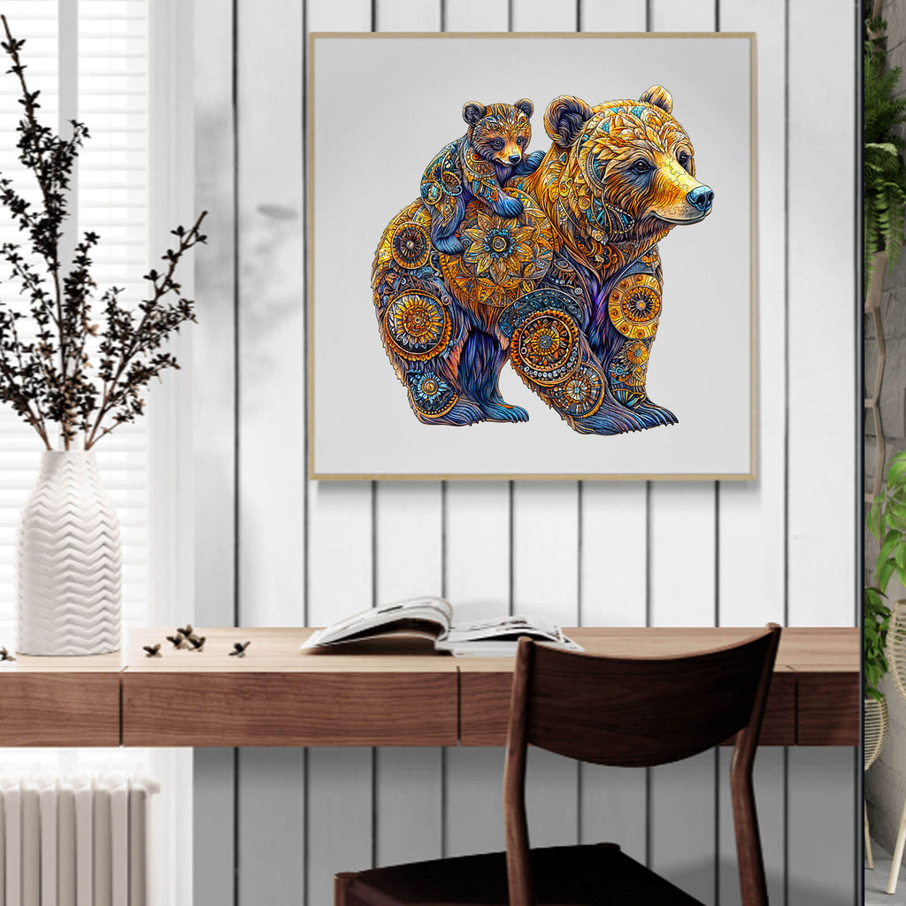 Mother Bear Wooden Jigsaw Puzzle