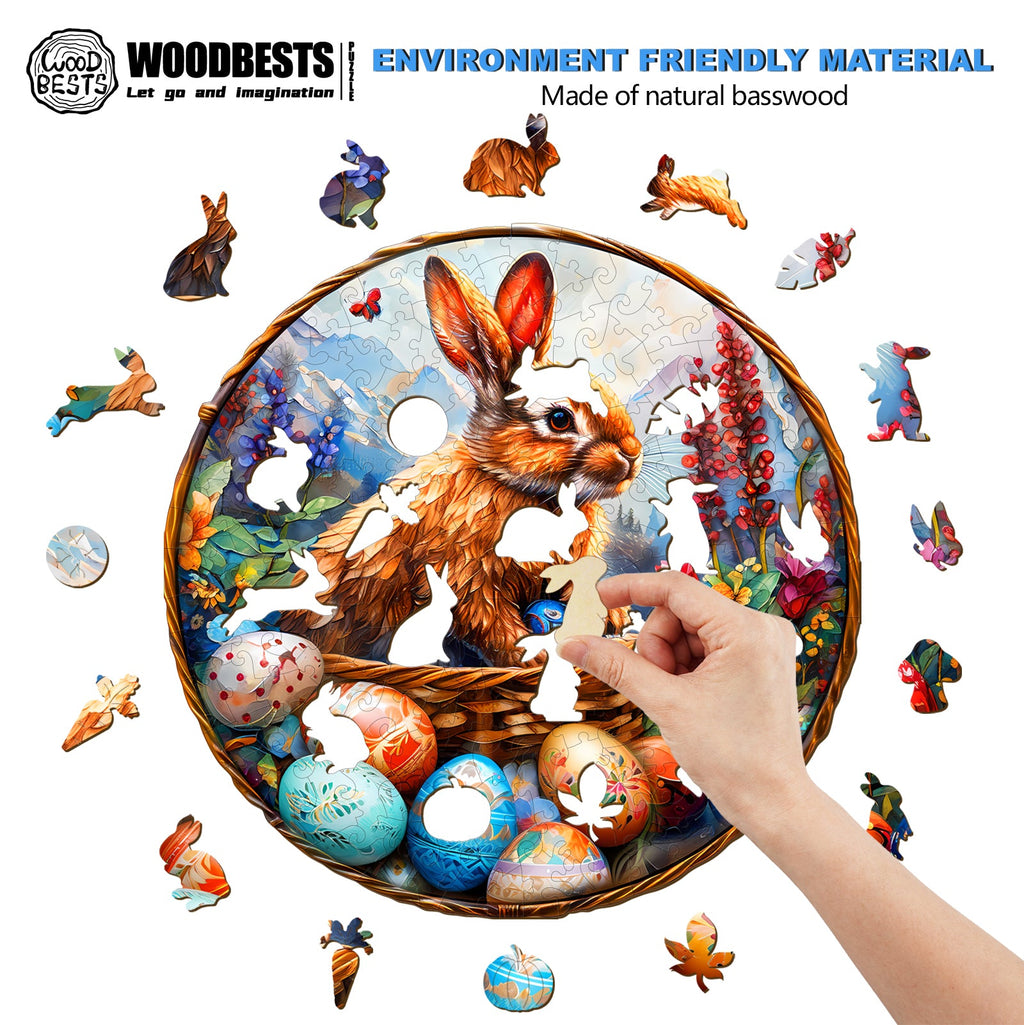 Easter Bunny Wooden Jigsaw Puzzle