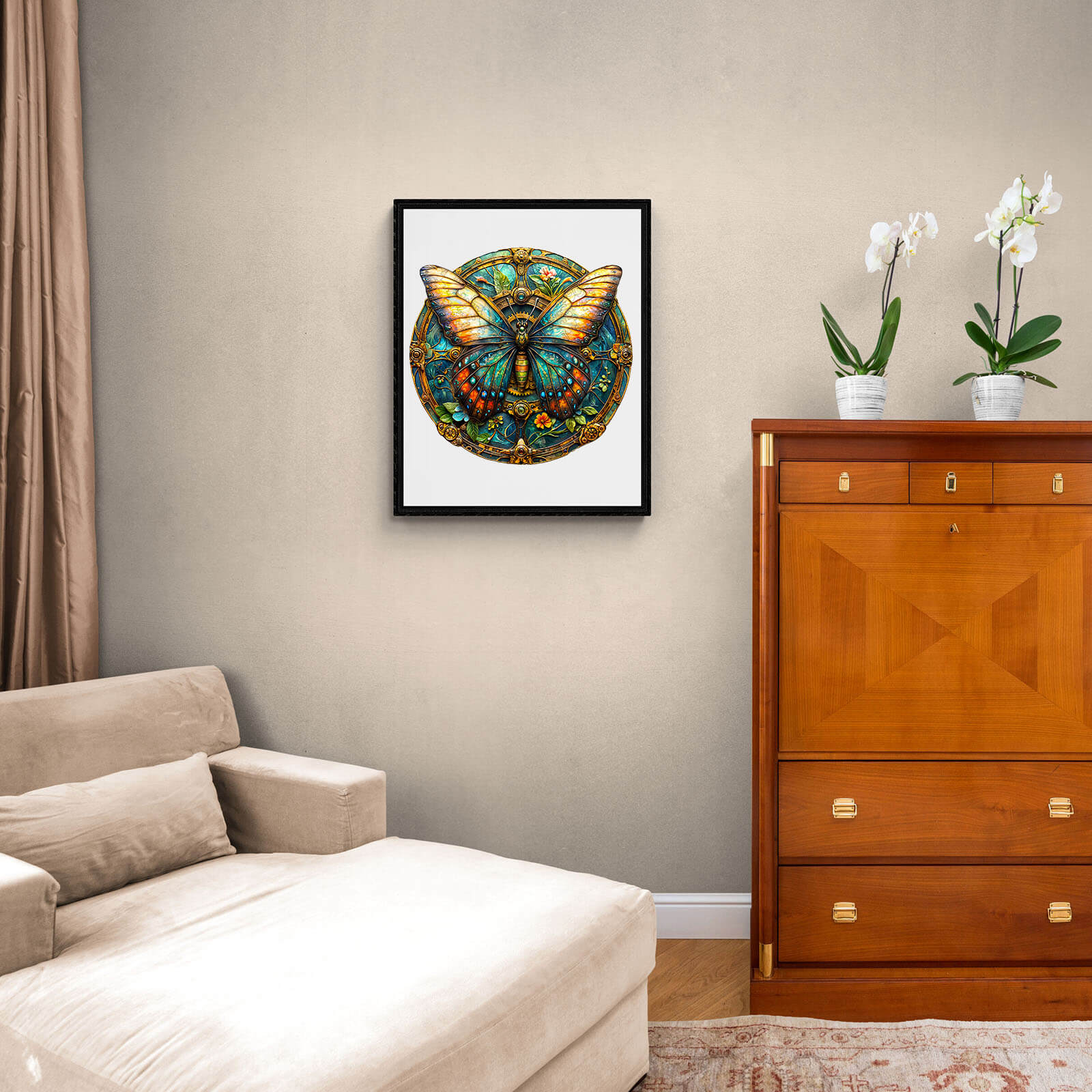 vintage butterfly-2 Wooden Jigsaw Puzzle