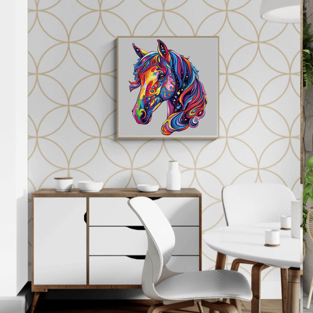 Colorful Horse Wooden Jigsaw Puzzle
