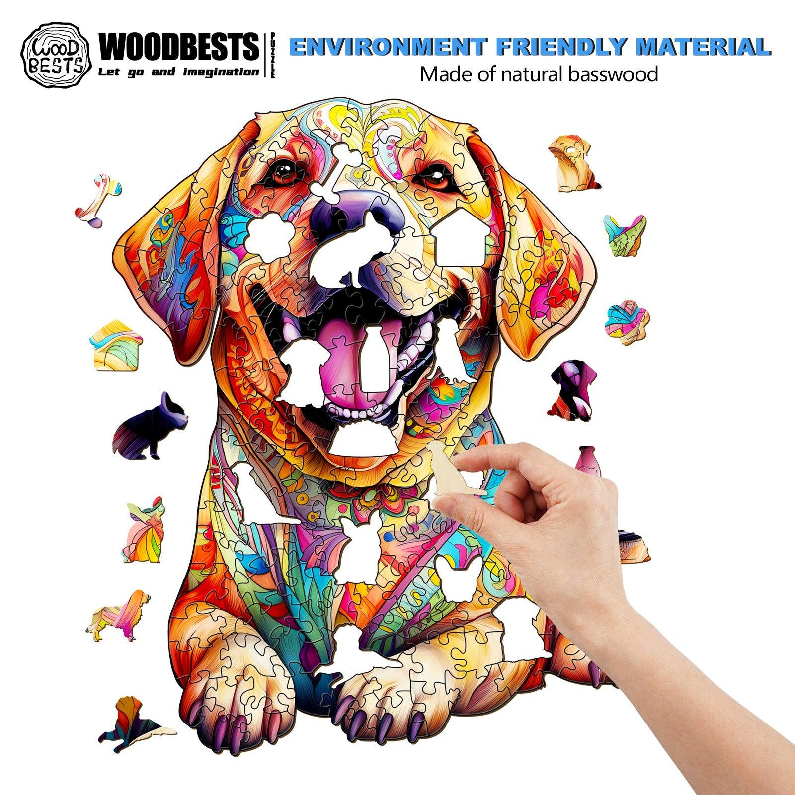 Yellow Labrador Wooden Jigsaw Puzzle