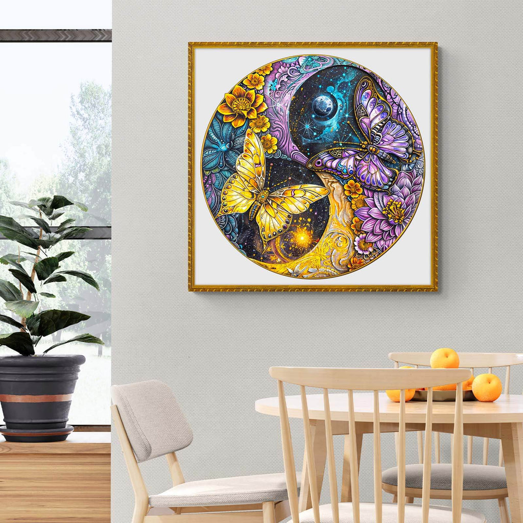Galaxy Butterflies Wooden Jigsaw Puzzle