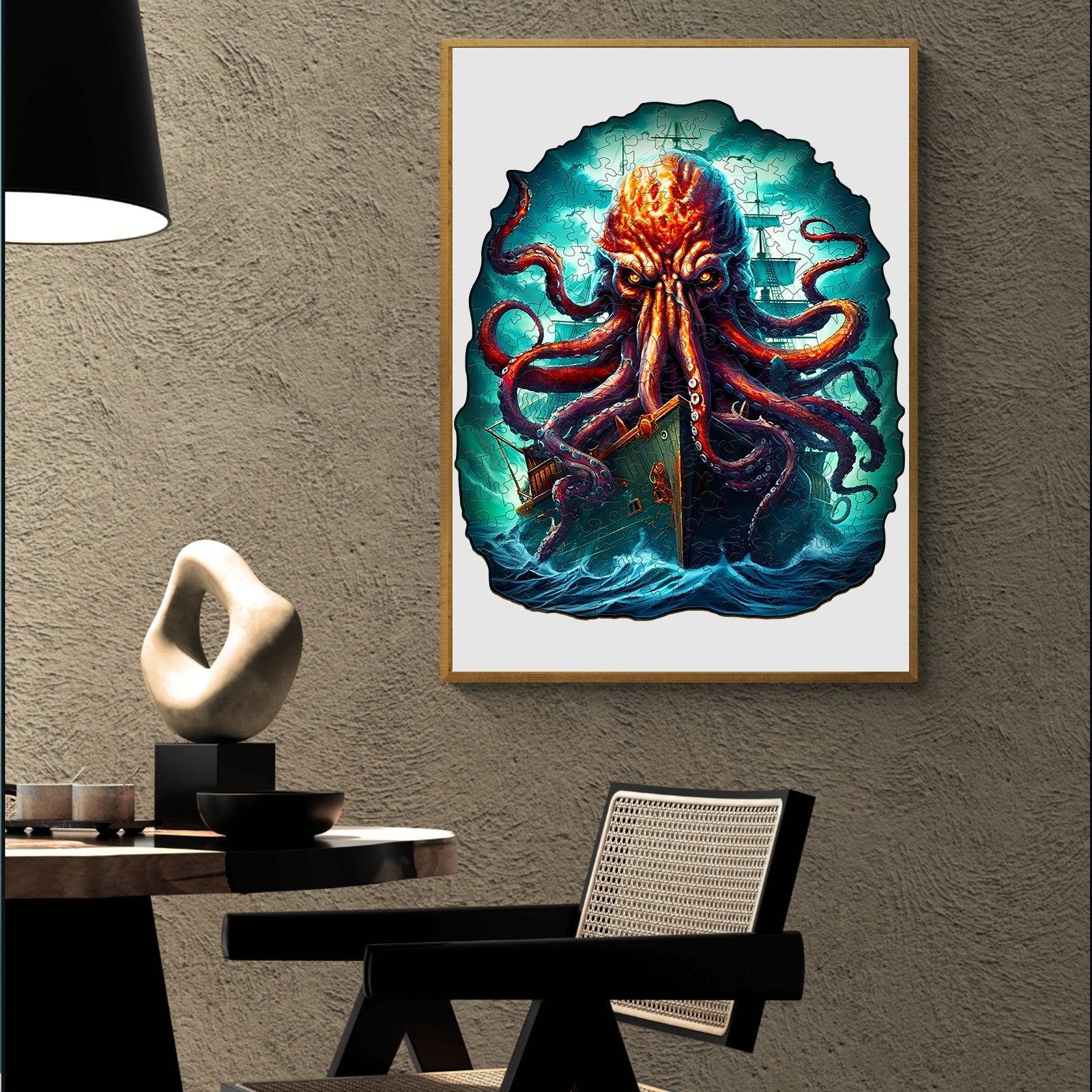Octopus Monster Wooden Jigsaw Puzzle