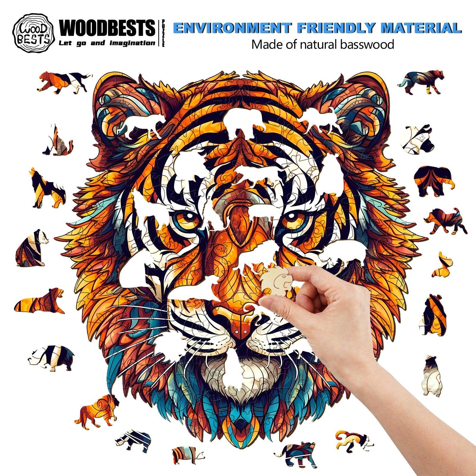 Brave Tiger Wooden Jigsaw Puzzle