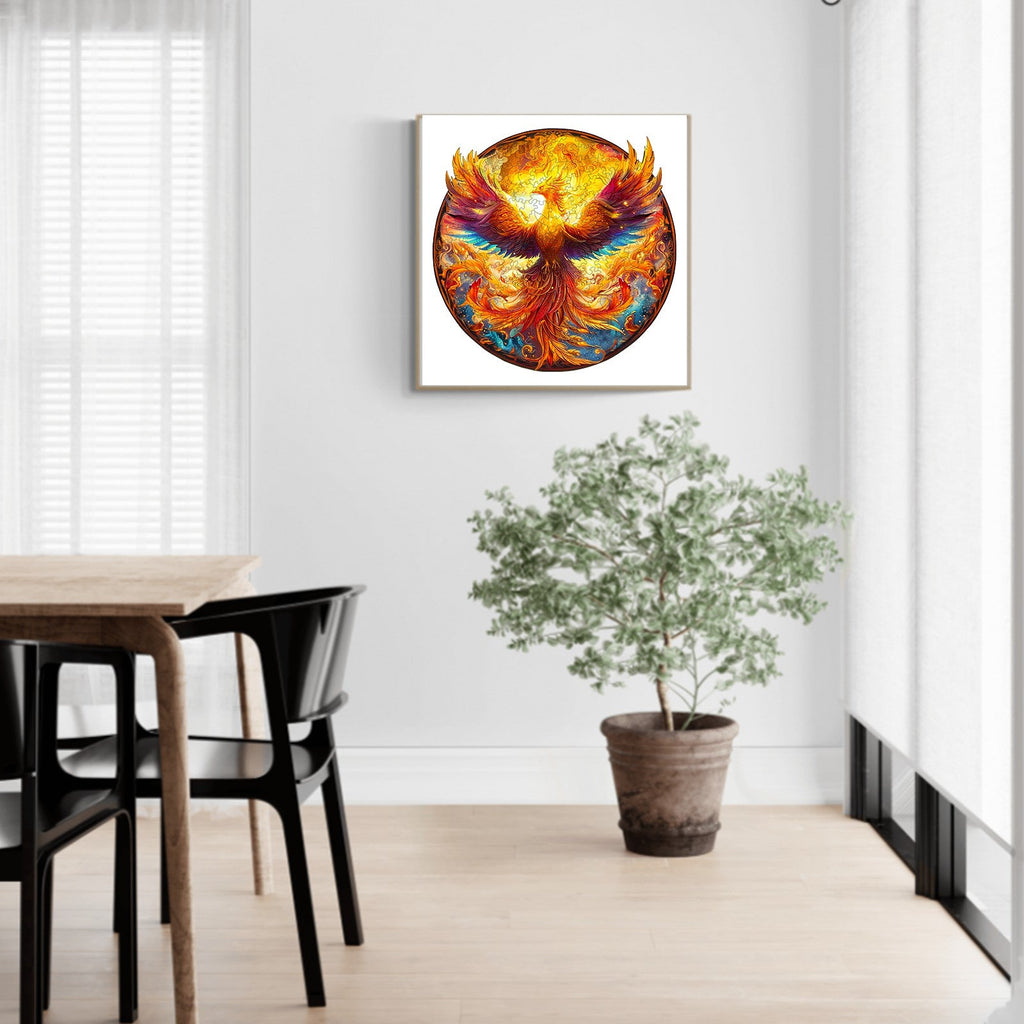 Flame-born Phoenix-2 Wooden Jigsaw Puzzle